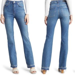 Rails The Sunset High Waist Flare Leg Jeans (Mazarine Let Down Hem) Sz 30 NWT